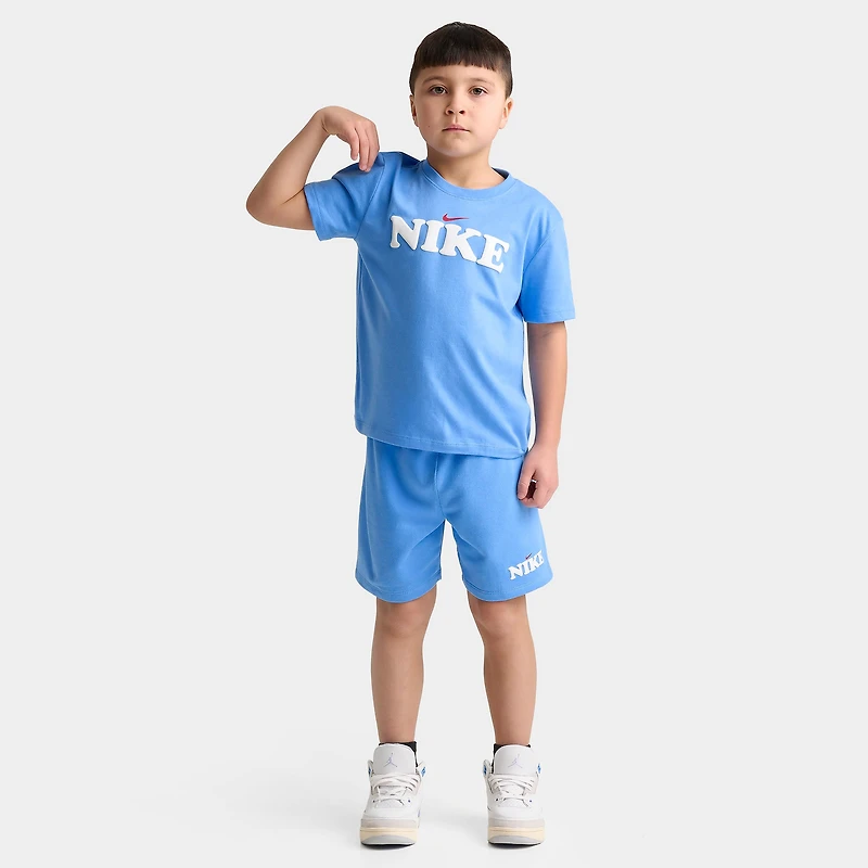 Nike Sportswear Children's Tee Fleece Shorts Set / University Blue