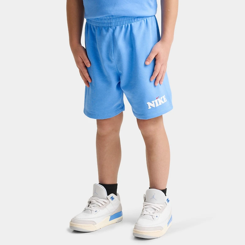 Nike Sportswear Children's Tee Fleece Shorts Set / University Blue