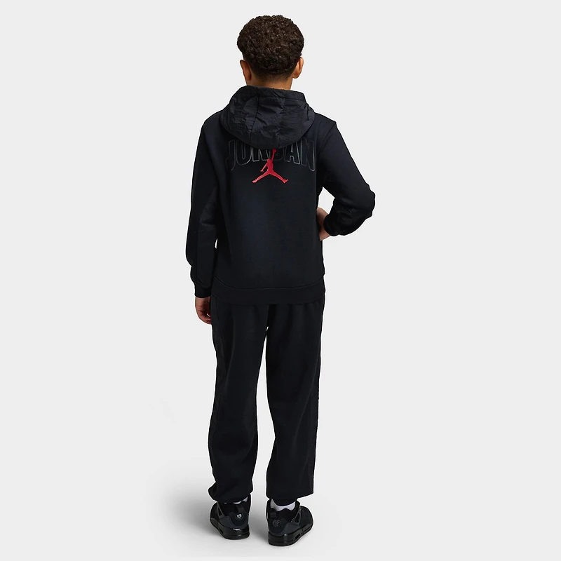 Jordan Juniors' Fleece Ripstop Fullzip Set / Black