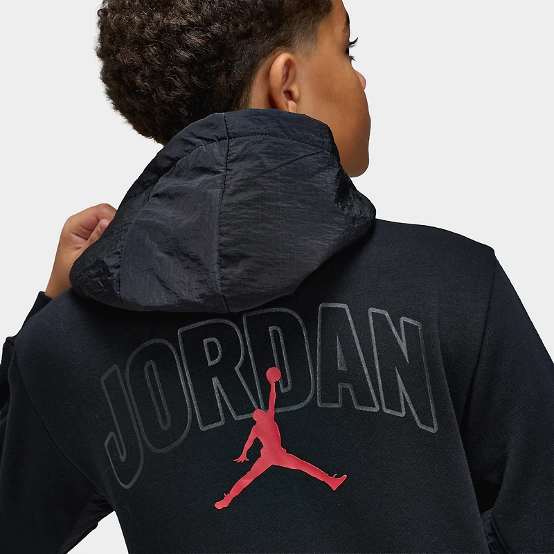 Jordan Juniors Ensemble polaire ripstop à fermeture éclair intégrale / Noir