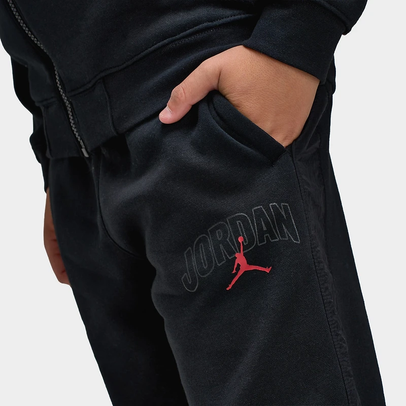 Jordan Juniors Ensemble polaire ripstop à fermeture éclair intégrale / Noir