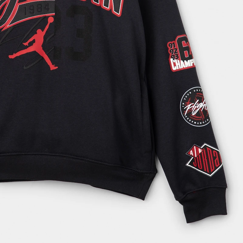 Jordan Juniors' Varsity Split Chandail à Capuche Noir / Rouge gymnique