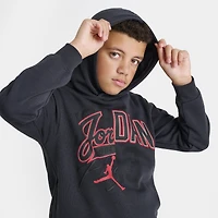 Jordan Juniors' Varsity Split Pullover Hoodie Off Noir / Gym Red