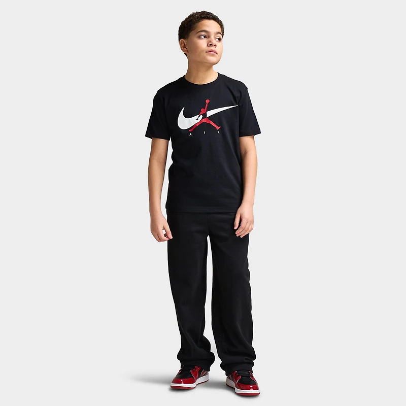 Jordan Juniors' Jumpman Swoosh Intersection T-Shirt / Black