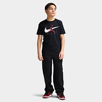 Jordan Juniors' Jumpman Swoosh Intersection T-Shirt / Black