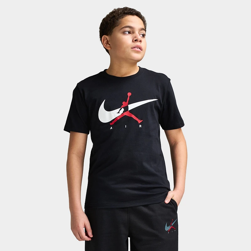 Jordan Juniors' Jumpman Swoosh Intersection T-Shirt / Black