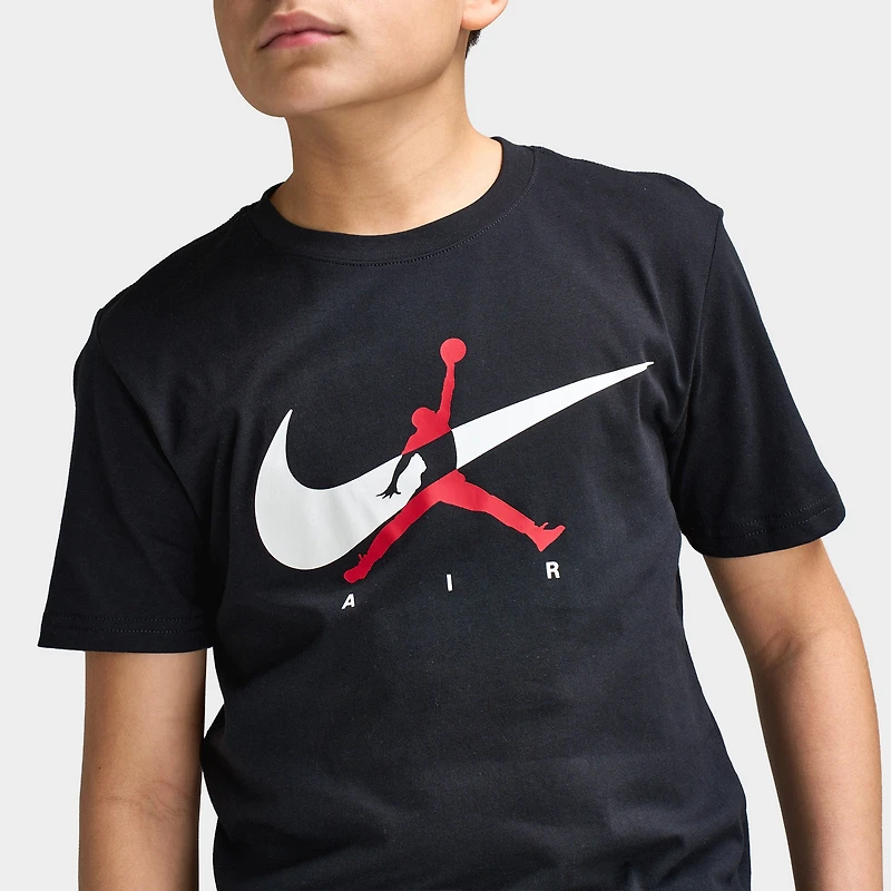 Jordan Juniors' Jumpman Swoosh Intersection T-Shirt / Black