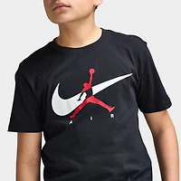 Jordan Juniors' Jumpman Swoosh Intersection T-Shirt / Black