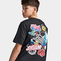 Jordan Juniors T-shirt avec pack d'autocollants / Noir