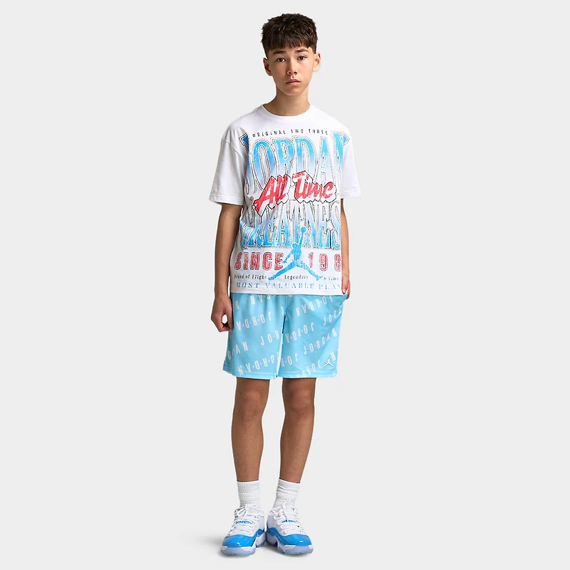Jordan Juniors Short en maille Logo AOP / Bleu Chill