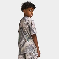 Jordan Junior Boys' MJ Brooklyn Real Tree AOP T-Shirt / Swan