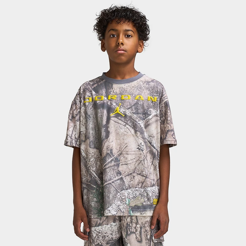 Jordan Junior Garçon MJ Brooklyn Real Tree AOP T-shirt  / Cygne