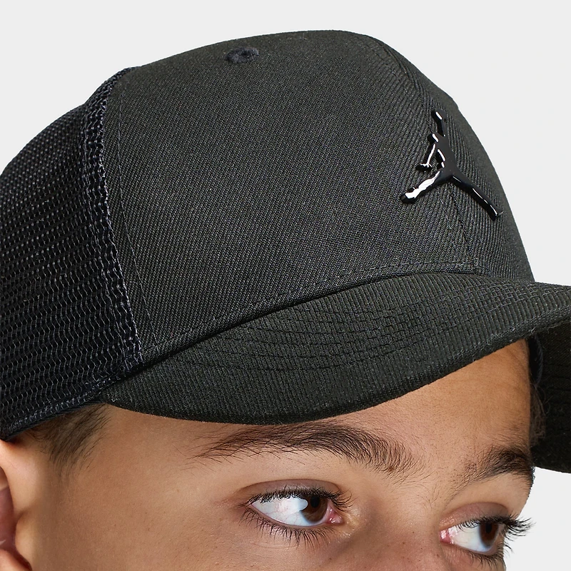 Jordan Big Kids Metal Jumpman Trucker Hat / Black