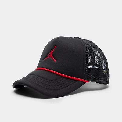 Jordan Big Kids Jumpman Foam Trucker Hat Black/ Gym Red