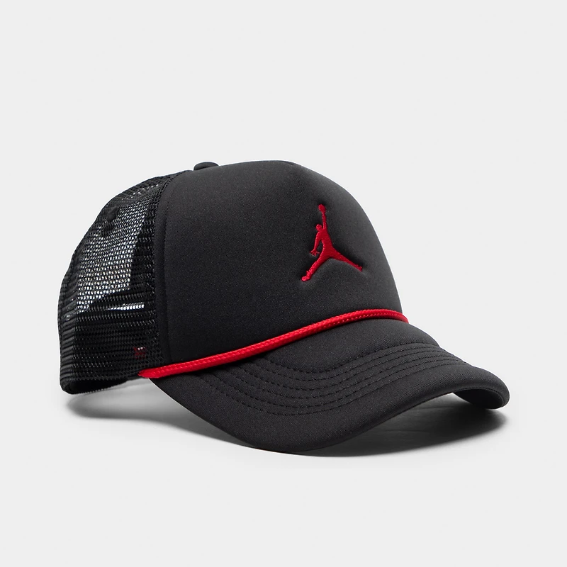 Jordan Big Kids Jumpman Foam Trucker Hat Black/ Gym Red