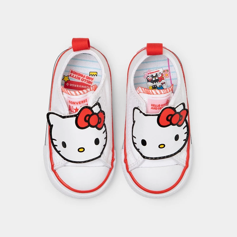 Converse Infants' Chuck Taylor All Star One Strap Hello Kitty and Friends White / - Red