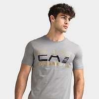 EA7 Logo Or T-shirt / Gris
