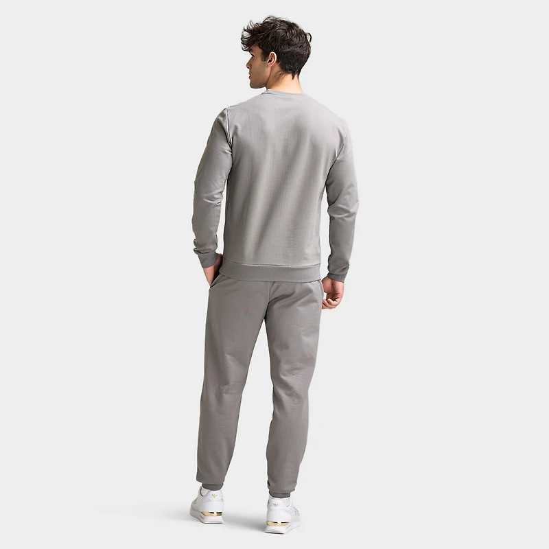 EA7 Gold Chest Logo Crew Jogging Set / Grey