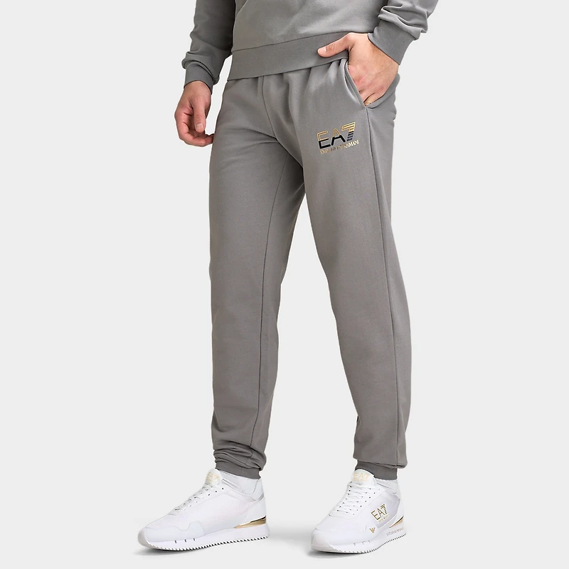EA7 Gold Chest Logo Crew Jogging Set / Grey