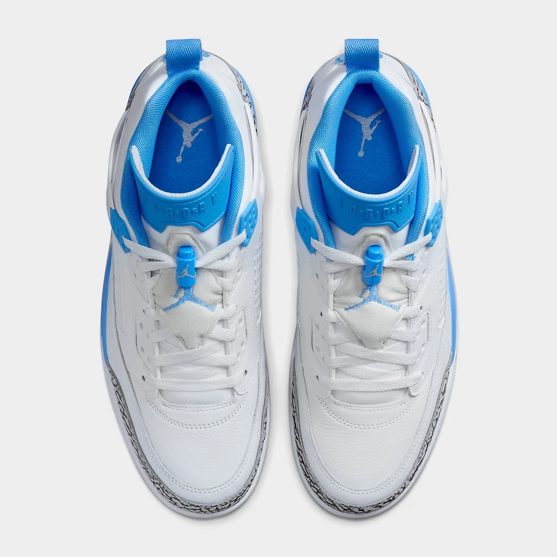 Jordan Spizike Low Blanc / Bleu Université - Gris Loup