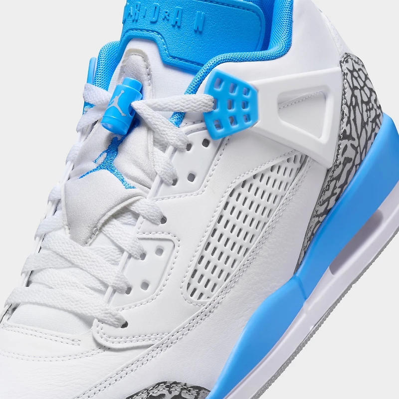 Jordan Spizike Low Blanc / Bleu Université - Gris Loup