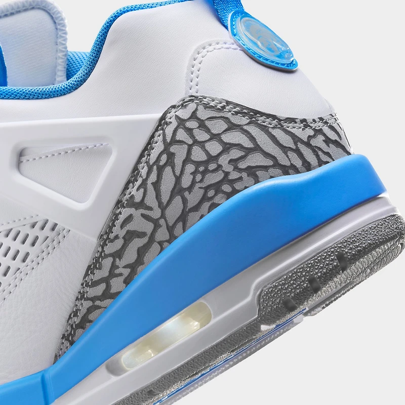 Jordan Spizike Low Blanc / Bleu Université - Gris Loup