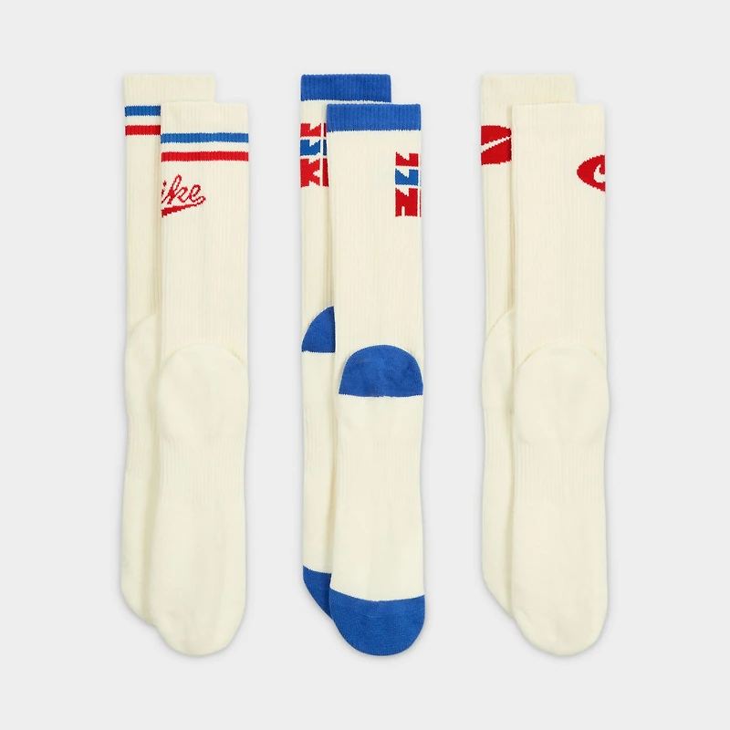 Nike ED Plus Cushioned Retro Crew Socks-3 Pack / Multi-color
