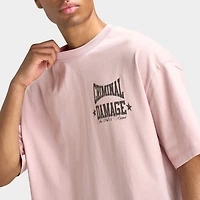 Criminal Damage T-shirt Boxing Gym pour hommes / Rose
