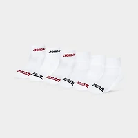 Jordan Legend Juniors' (6 Pack) Ankle Sock White / Black - Gym Red