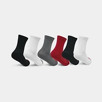 Jordan Legend Juniors' Crew Socks Box Set (6 Pack) / Multi