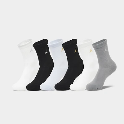 Jordan Children's Everyday Crew Socks (6 PK) / Black