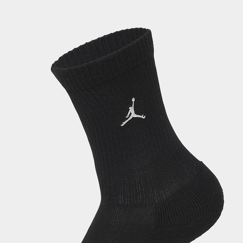 Jordan Children's Everyday Crew Socks (6 PK) / Black