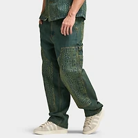 Criminal Damage Berkley Monogram Denim Jean / Dirty Blue