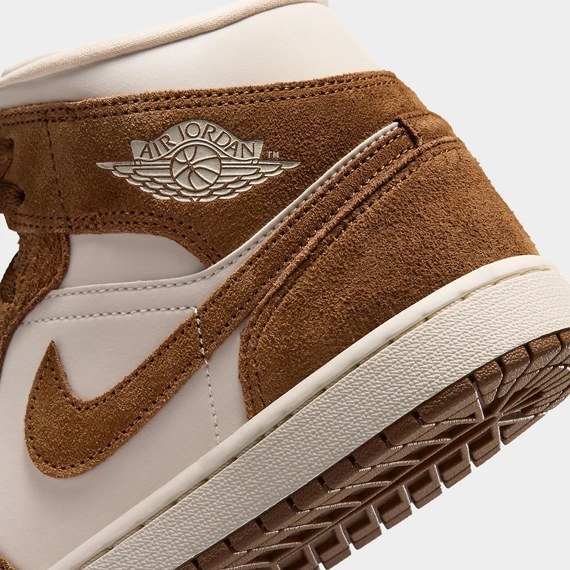 Jordan Women's 1 Mid Light British Tan / Chalk