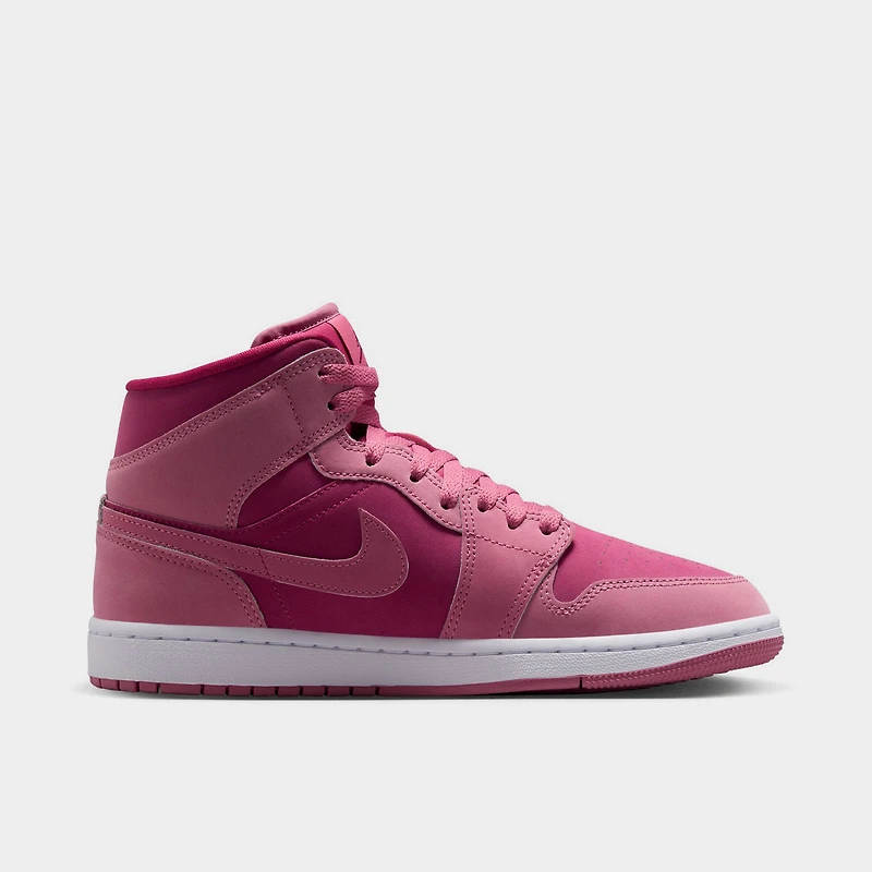 Jordan Women's 1 Mid Desert Berry / Sweet Beet - White