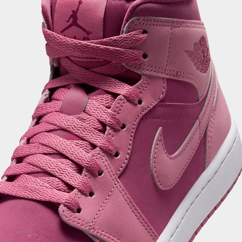 Jordan Women's 1 Mid Desert Berry / Sweet Beet - White