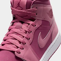 Jordan Women's 1 Mid Desert Berry / Sweet Beet - White