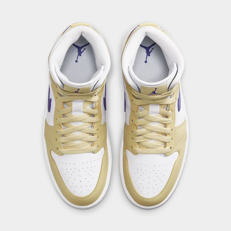 Jordan Women's 1 Mid Lemon Wash / White - Lapis