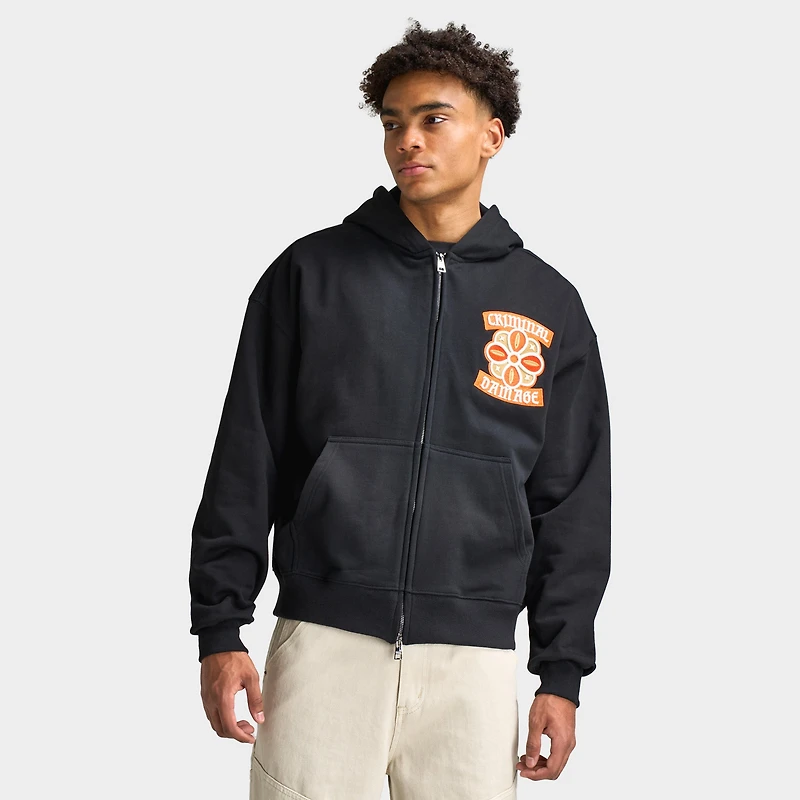 Criminal Damage Celtic Hoodie Black / Red