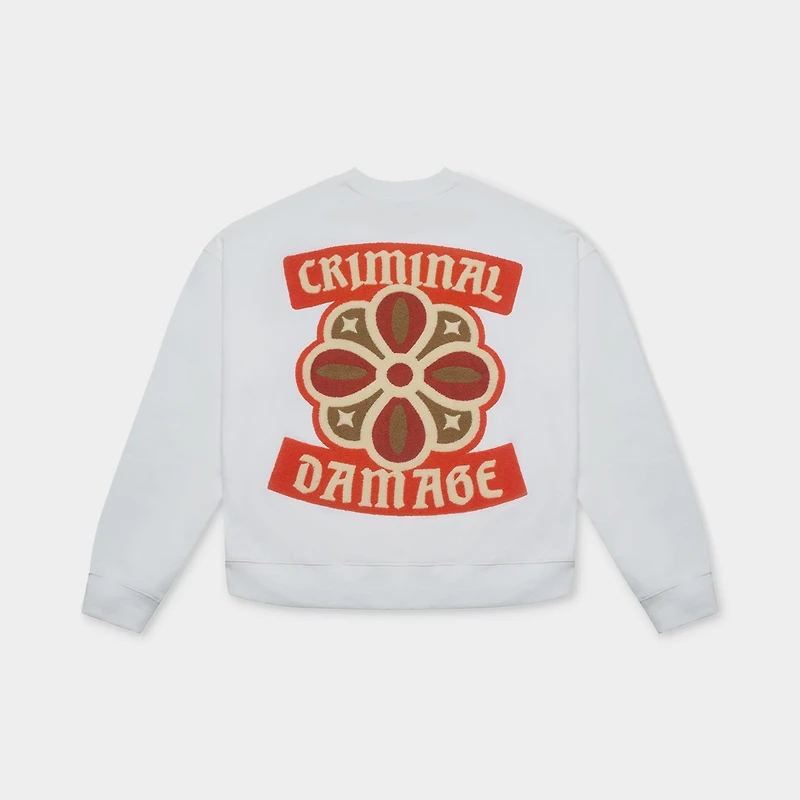 Criminal Damage Celtic Sweatshirt Off-White / Red