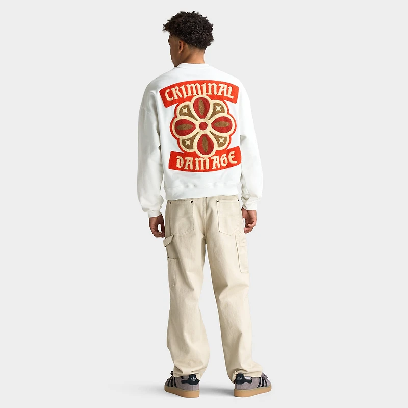 Criminal Damage Celtic Sweatshirt Off-White / Red