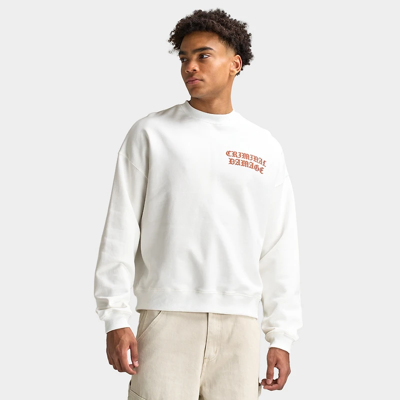 Criminal Damage Celtic Sweatshirt Off-White / Red