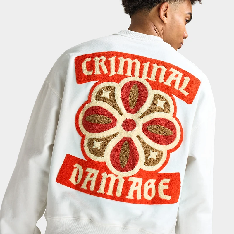 Criminal Damage Celtic Sweatshirt Off-White / Red