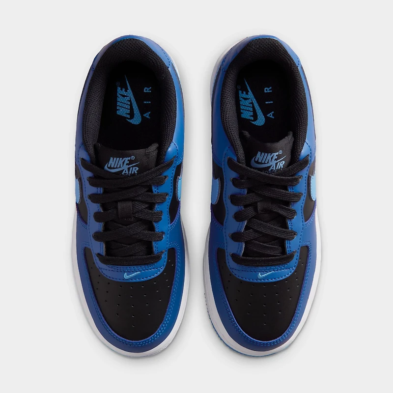 Nike Air Force 1 GS Noir / Bleu hollandais - vif
