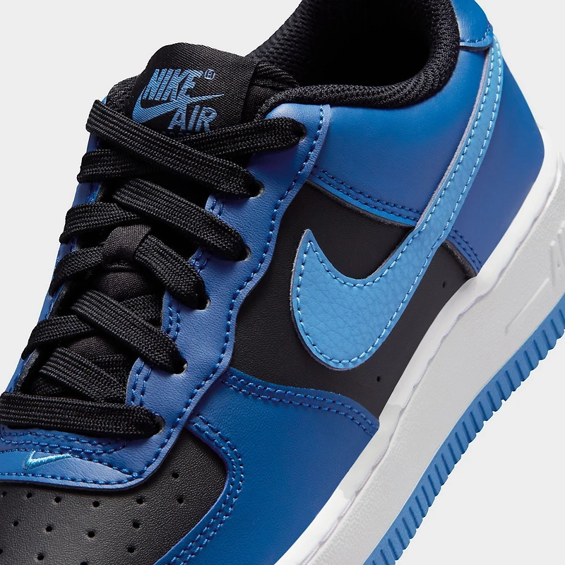 Nike Air Force 1 GS Noir / Bleu hollandais - vif