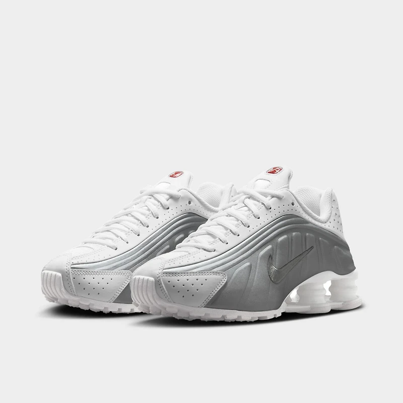 Nike Shox R4 GS White / Metallic Silver