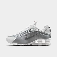 Nike Shox R4 GS White / Metallic Silver