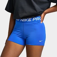 Nike Pro Women's 3" Shorts Hyper Royal / White