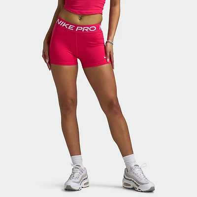 Nike Pro Femmes Short 3" Rose rush / Blanc
