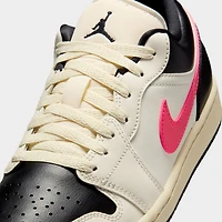 Jordan Women's 1 Low Pale Ivory / Racer Pink - Black